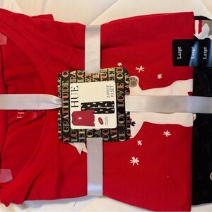 HUE Black and Red Sleepwear with Bear Design